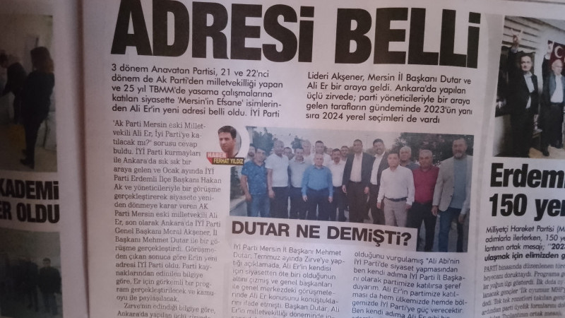 Ali Er İYİ Parti Rozetini Takıyor!